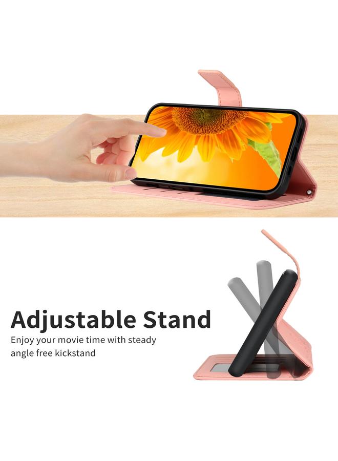 S-TOP Case For OPPO A54 5G/A74 5G/A93 5G/A93S 5G Skin Feel Sun Flower Pattern Flip Leather Phone Case with Lanyard - Image 5