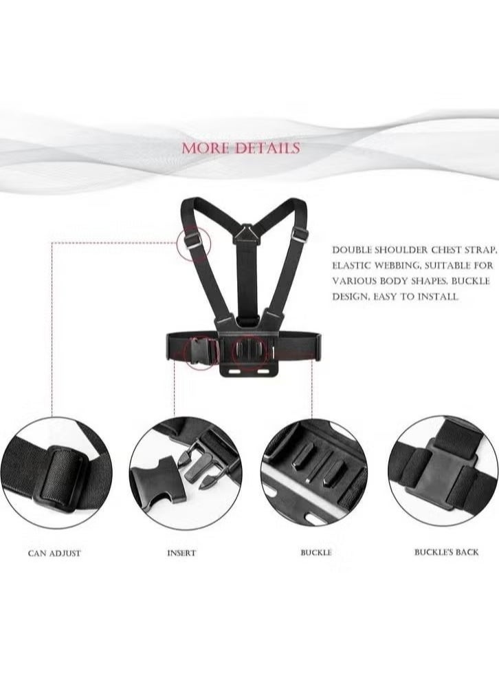 In Air Camera Chest Mount With Bracket For Akaso Dji Osmo Adjustable And Mobile Phone  - Image 3