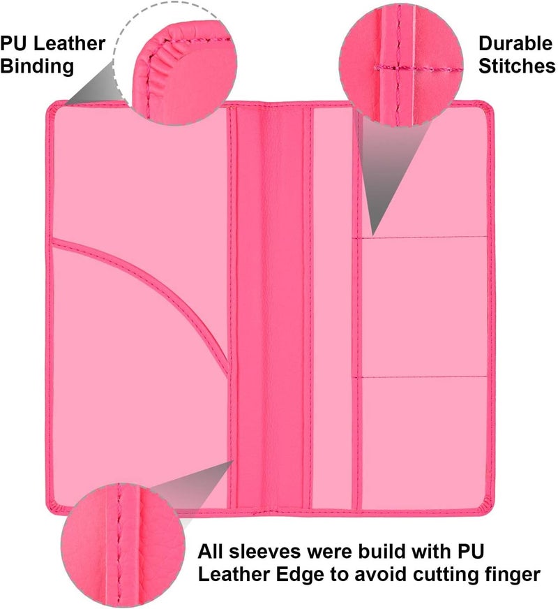 Cacturism Car Registration and Insurance Holder, Car Accessories Vehicle Glove Box Car Organizer Women Car Accessories with Magnetic Shut for Cards, Essential Document, Driver License, Hot Pink - Image 4