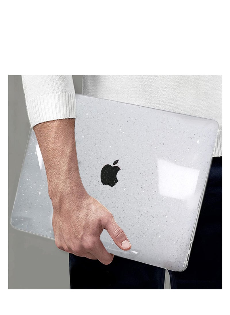 Generic Glitter Case Compatible with MacBook Air 13.6 Inch 2025---2022 Release A3240 M4 Chip /A3113 M3 Chip/ A2681 M2 Chip, Plastic Hard Shell Case for MacBook Air 13 inch with Liquid Retina Display, Clear  - Image 4