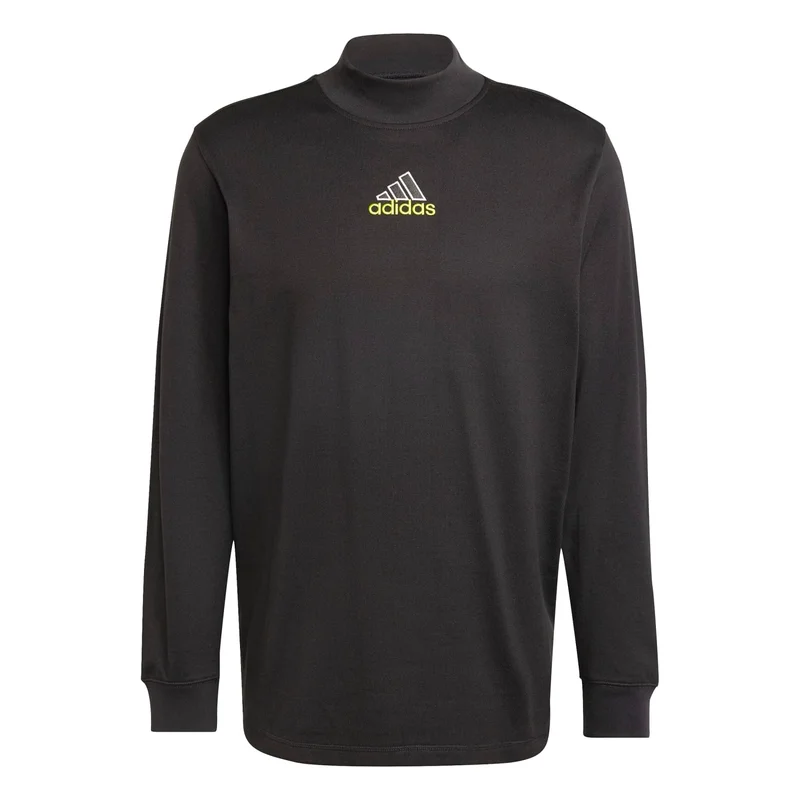 adidas تيشيرت رجالي LS بياقة عالية أسود أوريجينالز