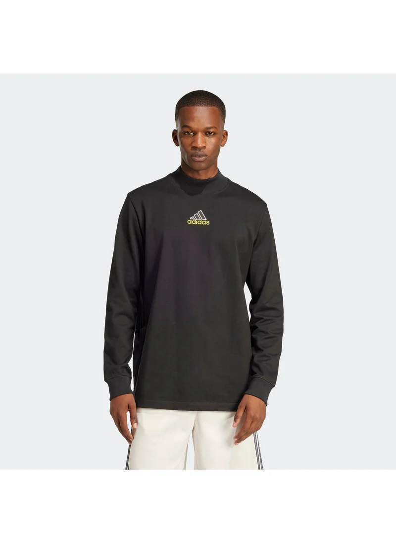 Adidas LS MOCK NECK Q1 Black Originals Men T-SHIRTS