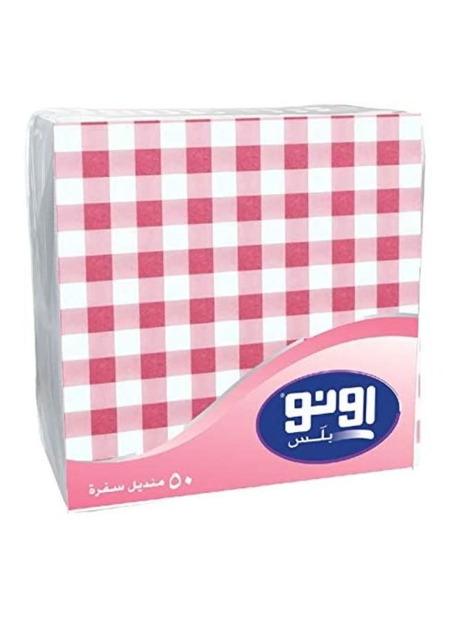زائد واحد Table Napkins Pink 50 Sheets - Image 1