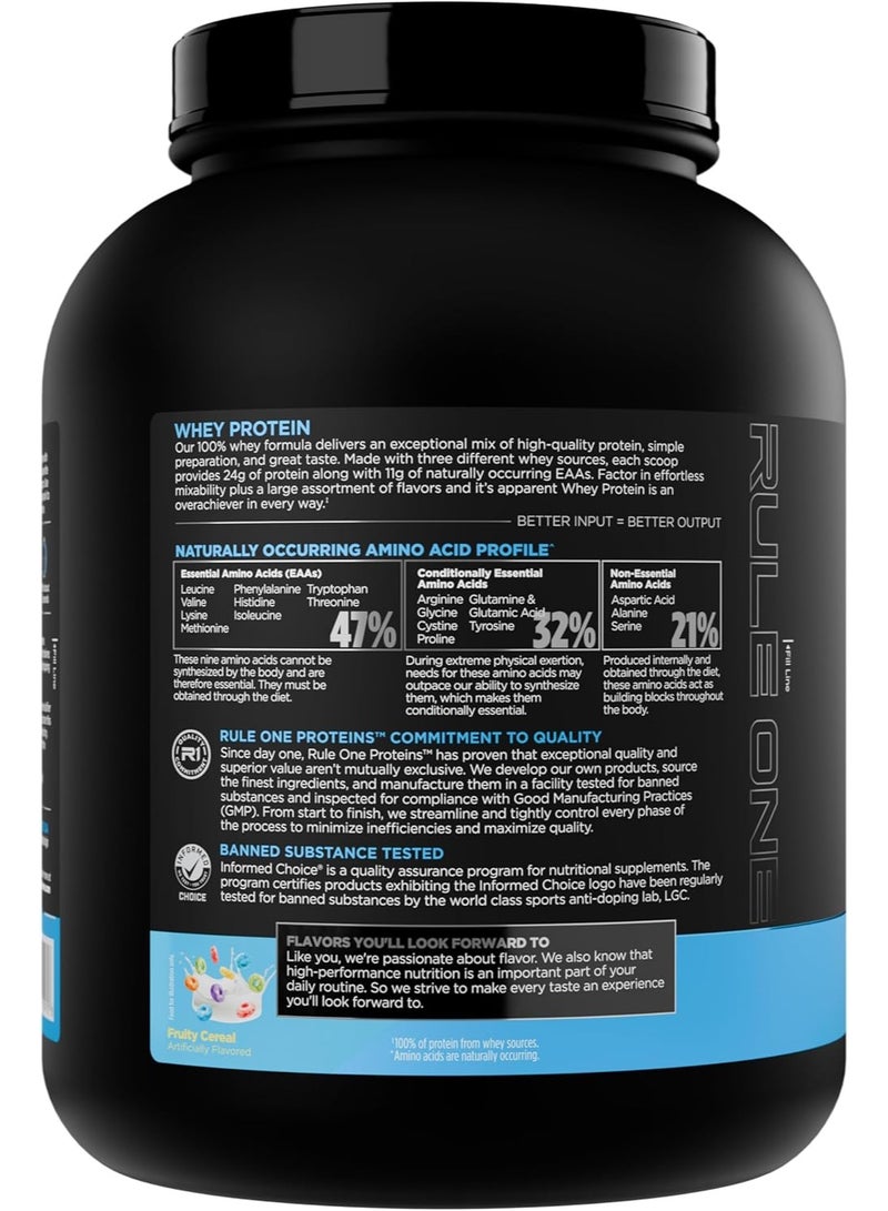Rule1 Rule 1 100% Whey Blend, Support Muscle Recovery, Muscle Growth, Fruity Cereal, 4.8 lbs - Image 3