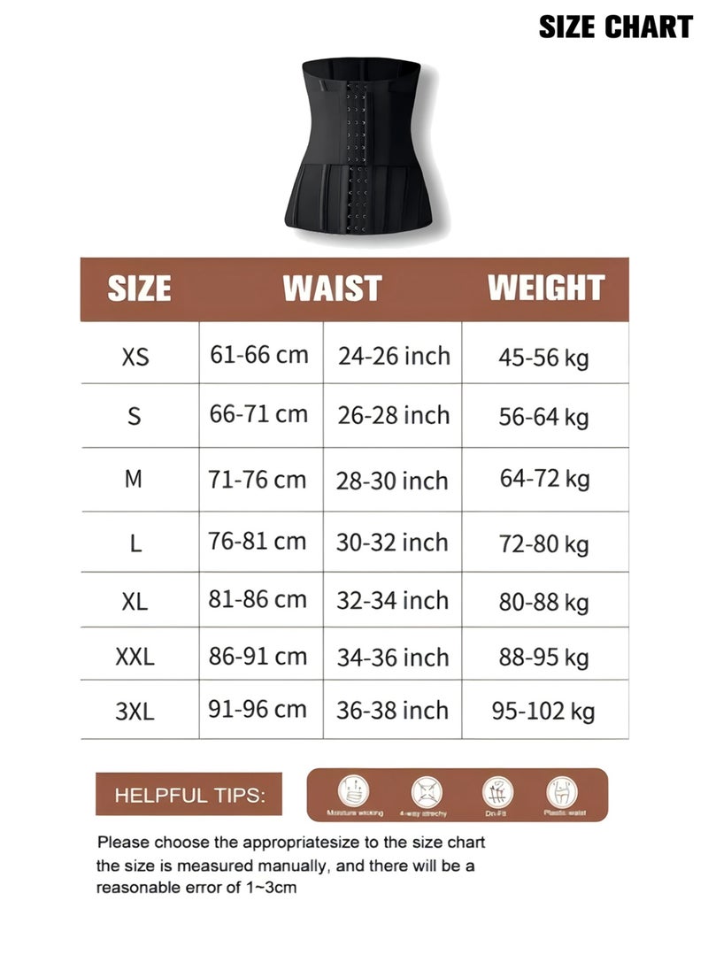 Waist Slimming Belt for Women, Waist Shaper Belt, Double-layer 3-breasted  Shapewear Waist Trainer Corset, 3D Pressure For Tummy, Breathable and Cozy（Black）