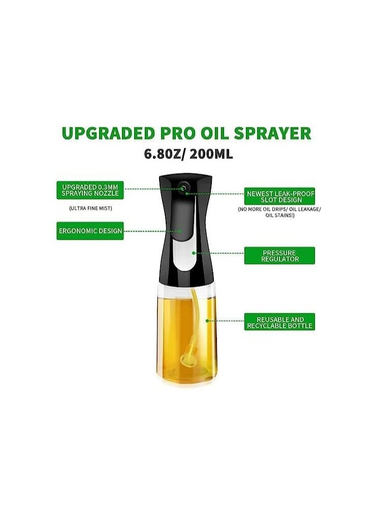 Spaceshoop - Olive Oil Sprayer for Cooking 210ml Glass Oil Spray Mister Dispenser Bottles kitchen Gadgets Accessories for Air Fryer - Image 1