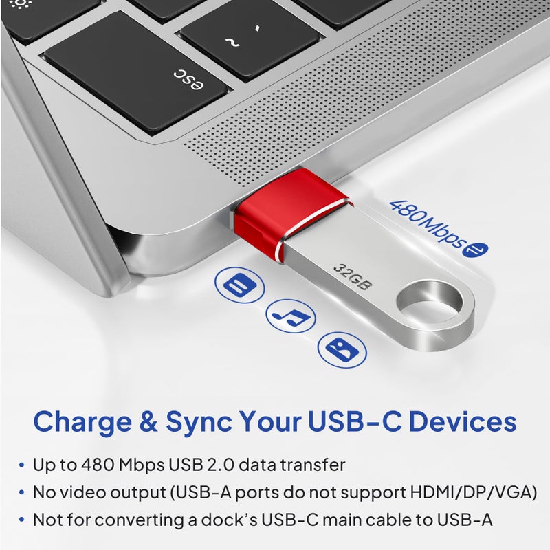 Elebase for Airpods Pro 3 Adapter,USB to USB C Adaptor 4Pack,USBC Female to A Male Cable Connecter for Apple Watch Ultra iWatch 11 10 9 8 7 SE 2,Airpods 4,iPad 8th 9th 10th Air 5th Mini 6th Generation - Image 5