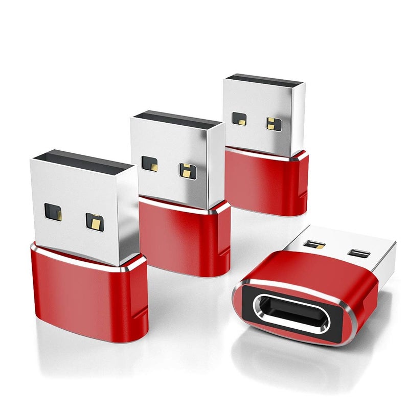Elebase for Airpods Pro 3 Adapter,USB to USB C Adaptor 4Pack,USBC Female to A Male Cable Connecter for Apple Watch Ultra iWatch 11 10 9 8 7 SE 2,Airpods 4,iPad 8th 9th 10th Air 5th Mini 6th Generation - Image 1