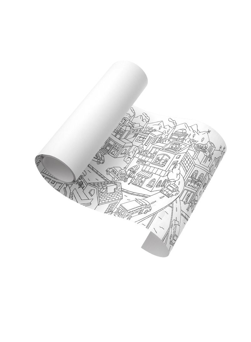 general 10M Theme Scene Painting Colored Paper Children'S Graffiti Color Filling Painting Drawing Paper - Image 2