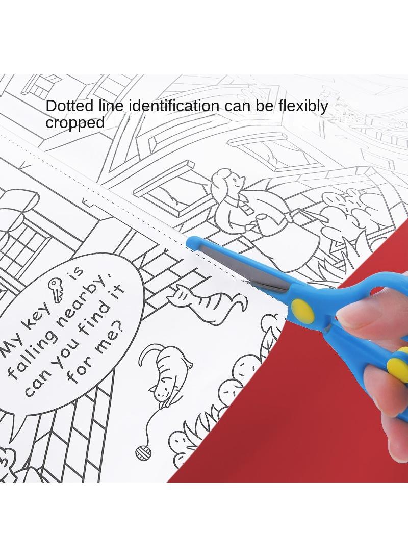 general 10M Theme Scene Painting Colored Paper Children'S Graffiti Color Filling Painting Drawing Paper - Image 5