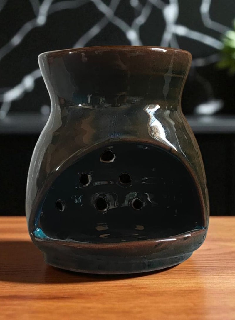 كلور زون بوتري فواحة عطر مصنوعة من الفخار والبورسلين شغل و رسم يدوي مقاس 10 سم  - Image 3