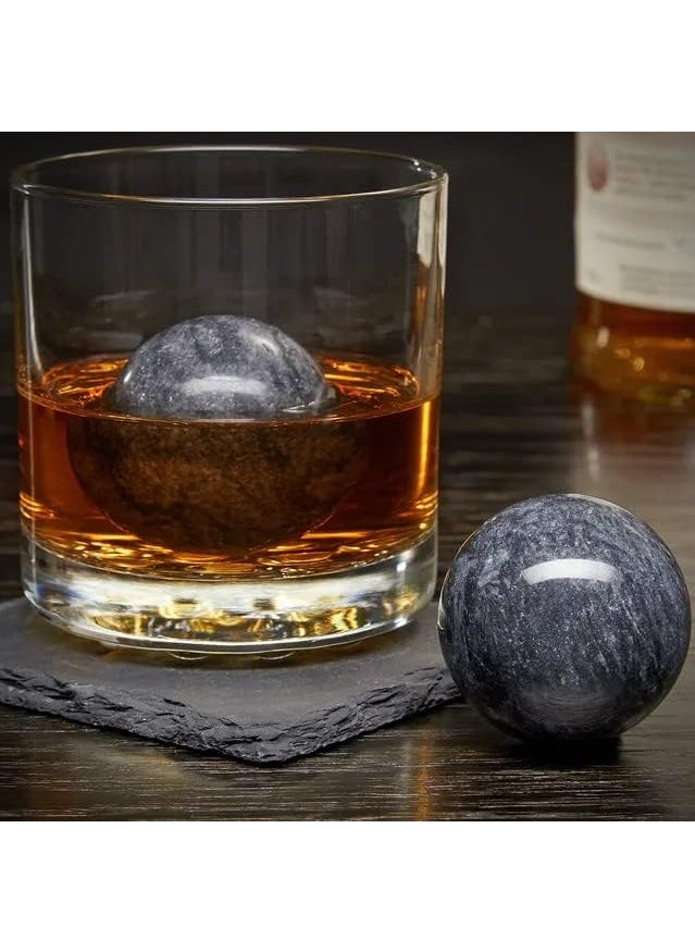 HomeWetBar - Perfect Sphere Whiskey Chilling Stones Set of 2  Reusable Whiskey Stones by Home Wet Bar - Image 1