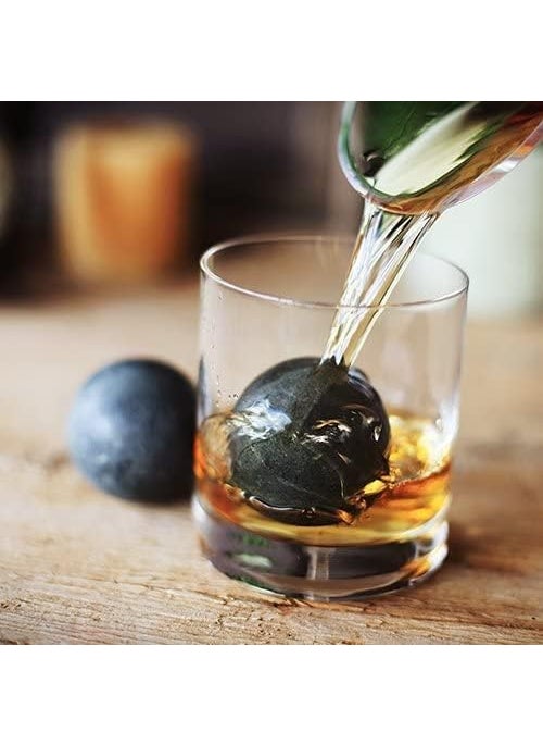 HomeWetBar - Perfect Sphere Whiskey Chilling Stones Set of 2  Reusable Whiskey Stones by Home Wet Bar - Image 1
