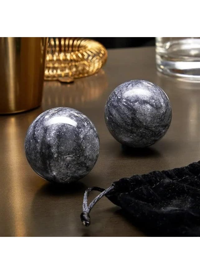 HomeWetBar - Perfect Sphere Whiskey Chilling Stones Set of 2  Reusable Whiskey Stones by Home Wet Bar - Image 1