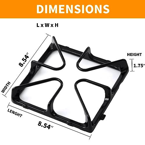 atgestore Upgraded WB31K10034 Stove Grate Replacement Parts for GE Stove Parts XL44 Range Burner Grates GE Cooktop Parts Cast Iron Grate JGBP29MEM1BS General Electric Gas Range Parts Stove Top Grate Rack 4 Pcs - Image 3