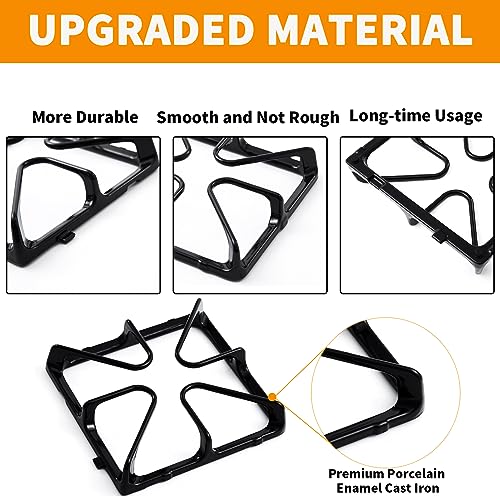 atgestore Upgraded WB31K10034 Stove Grate Replacement Parts for GE Stove Parts XL44 Range Burner Grates GE Cooktop Parts Cast Iron Grate JGBP29MEM1BS General Electric Gas Range Parts Stove Top Grate Rack 4 Pcs - Image 4