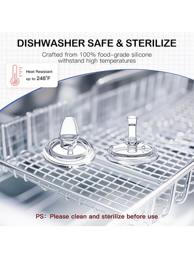 GD 3 PCS Natural Feeding Bottle Nipples, Leak-Proof Replacement Silicone Bottle Spouts Nipple, Anti-Colic Soft Silicone Teats - Image 4