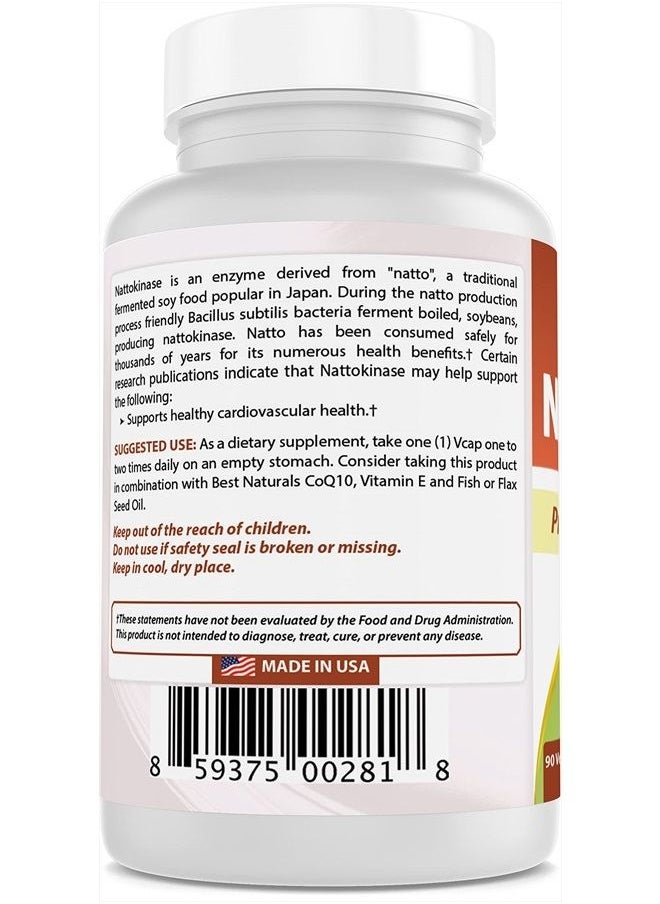 Best Naturals - Nattokinase, 2000 FU, 100 Mg, 90 Vegetarian Capsules - Image 1