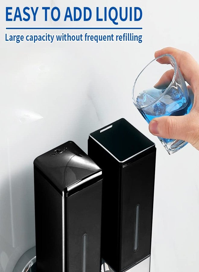 prosfalt 3 x 500ml per Cup Wall Mounted Manual Soap Dispenser for Home, Bath, Kitchen, Hotels, Restaurants. Shower and Lotion Dispenser (Black) - Image 3