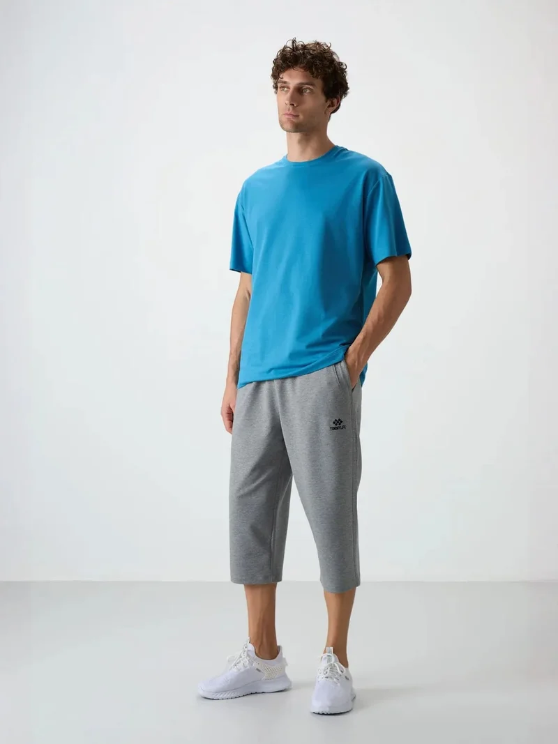 تومي لايف TOMMY Men's Mid-waist Wide-leg Capri Shorts