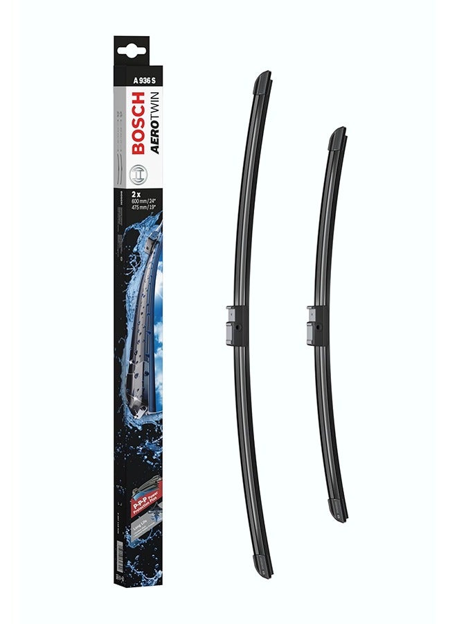 Bosch 3397118936 AeroTwin A936S Wiper Blades Set - 24/19 Inch (600/475mm) - Image 1