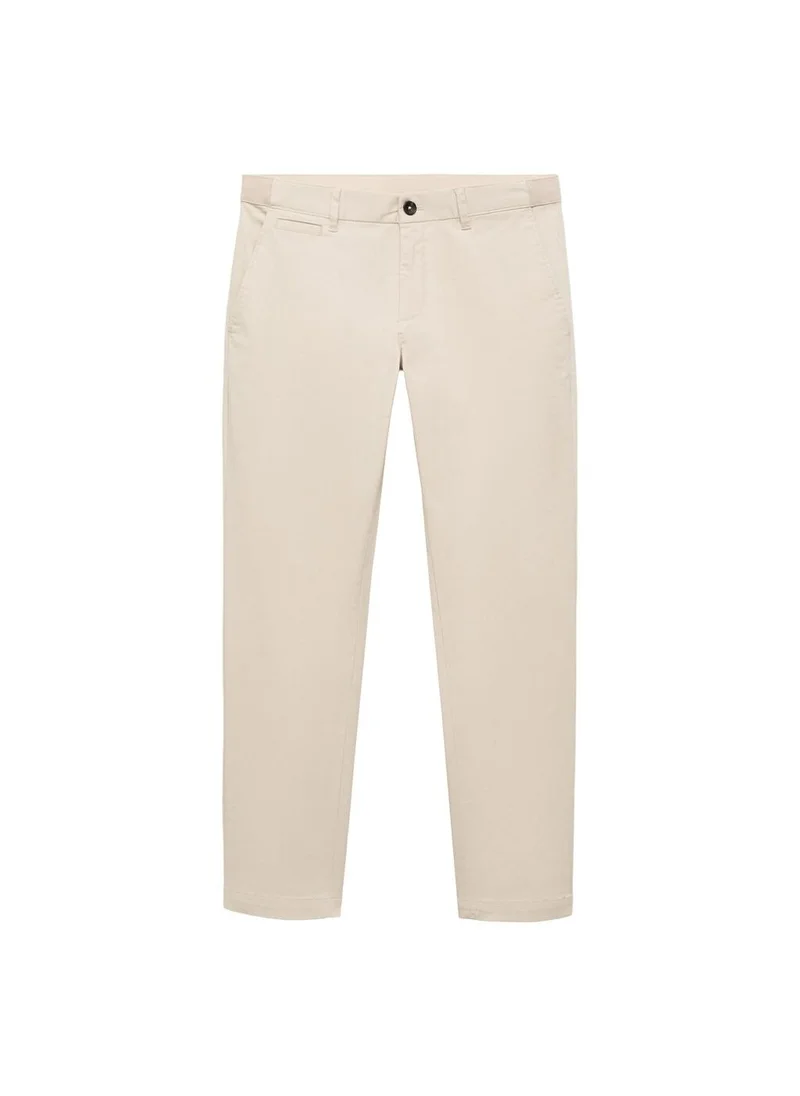 Mango Man Prato cropped tapered chino trousers