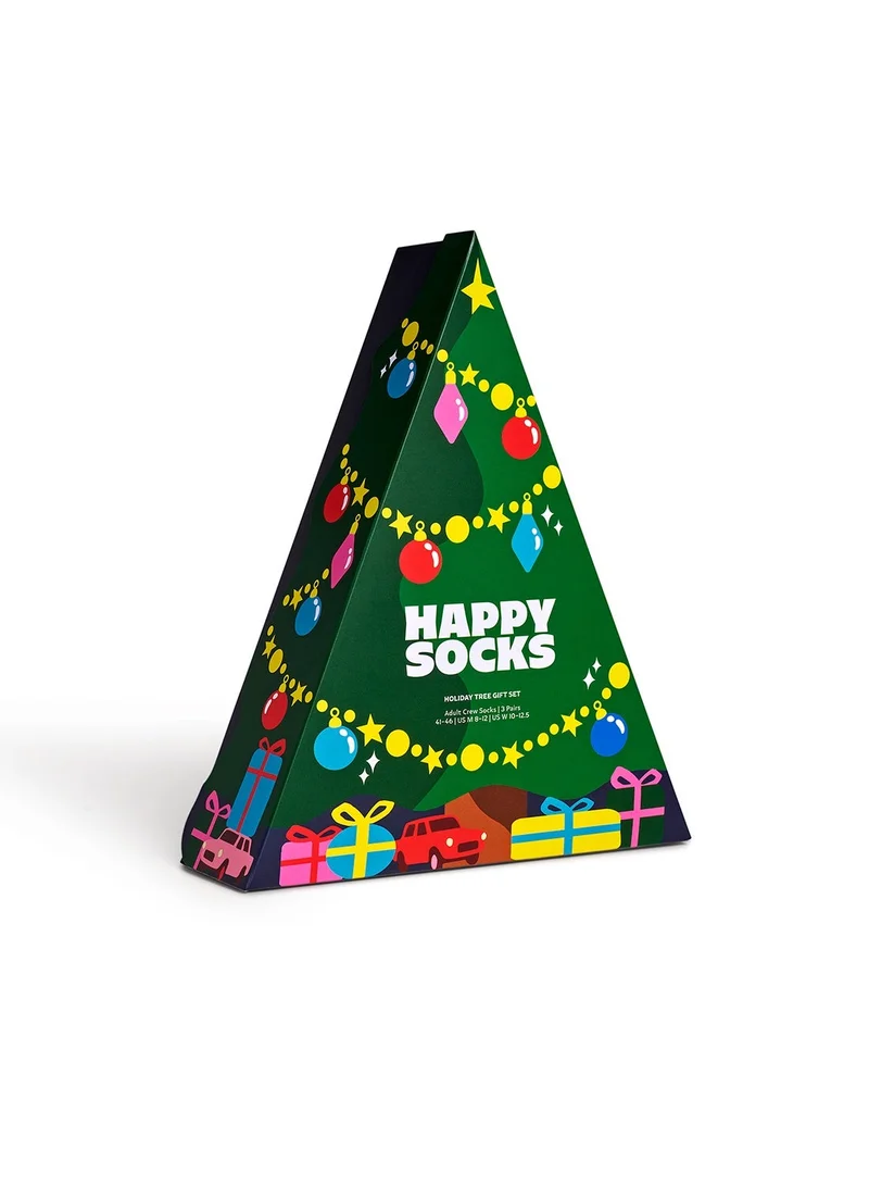 Happy Socks  3-Pack Holiday Tree Socks Gift Set  | Best Price UAE