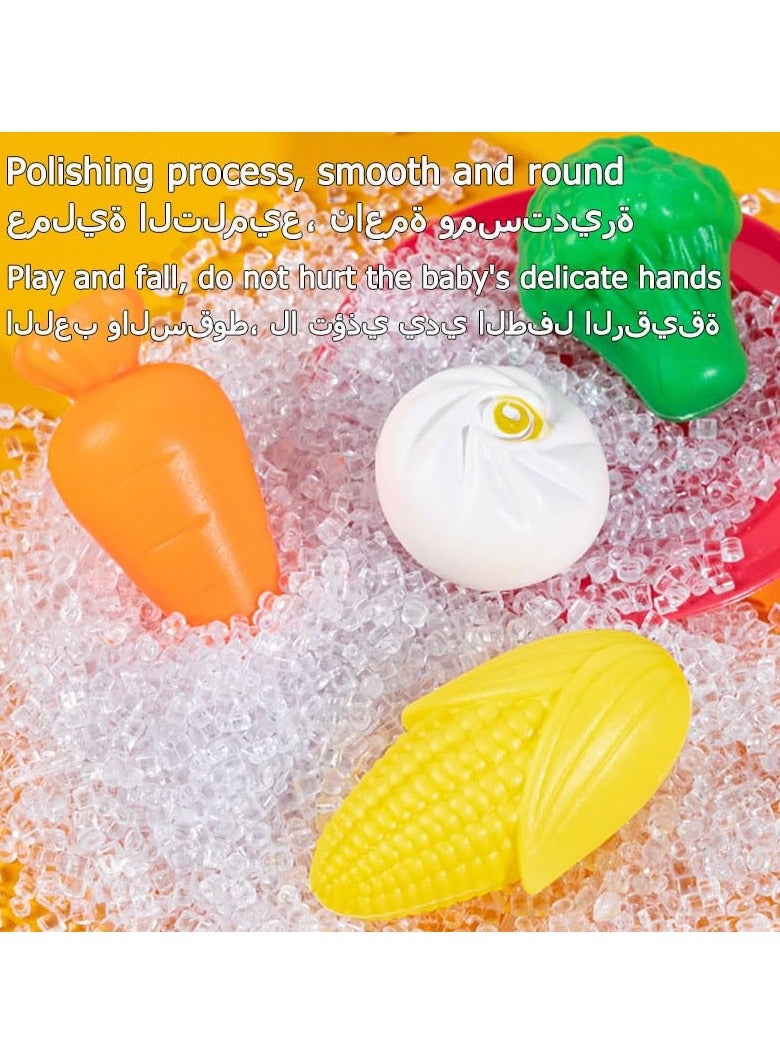 Kids Play Kitchen Game Set,Children's Kitchen Game Set,Toddlers Pretend Cooking Playset Acccessories with Pots Pans,Hamburger vegetables Cookware,Foods,Learning Gift for Kids Girls Boys - Image 3