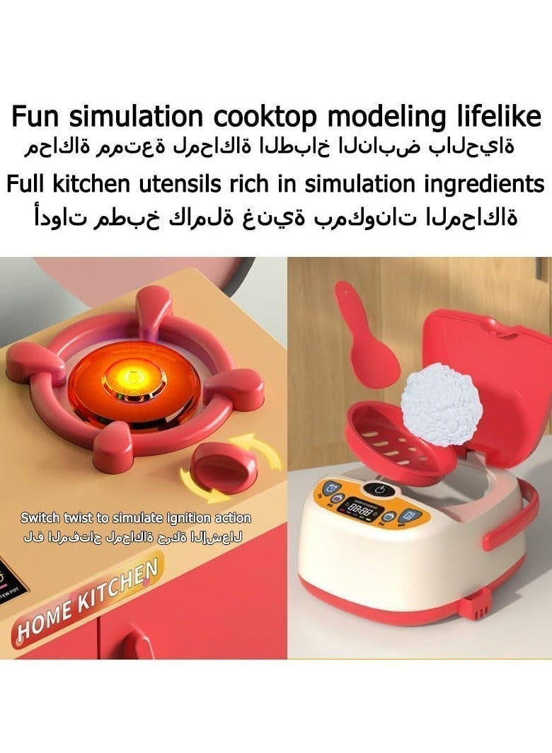Vixplorn Fun Kids Play Kitchen Toys 70pcs/Set with Realistic Cooking Accessories, Interactive Children's Kitchen Game Set, Toddlers Pretend Cooking Playset, Pretend Play Food Pots Pans Hamburger Playset, Interesting Role Play Gift Cooking Game Toy for Boys Girls - Image 5