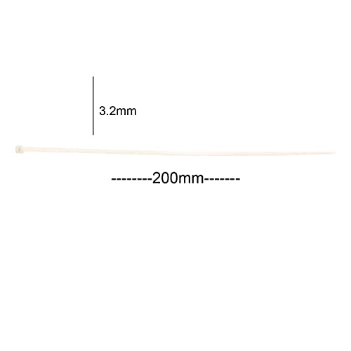 OVG Nylon Self Locking Cable Ties, White (150 mm × 3.2 mm, 6 Inch, Pack of 200 Pcs) Heavy Duty Strong Zip Ties Teeth Grip Fastener Organizer Tie (200, 6 inch 150mm × 3.2mm) - Image 4