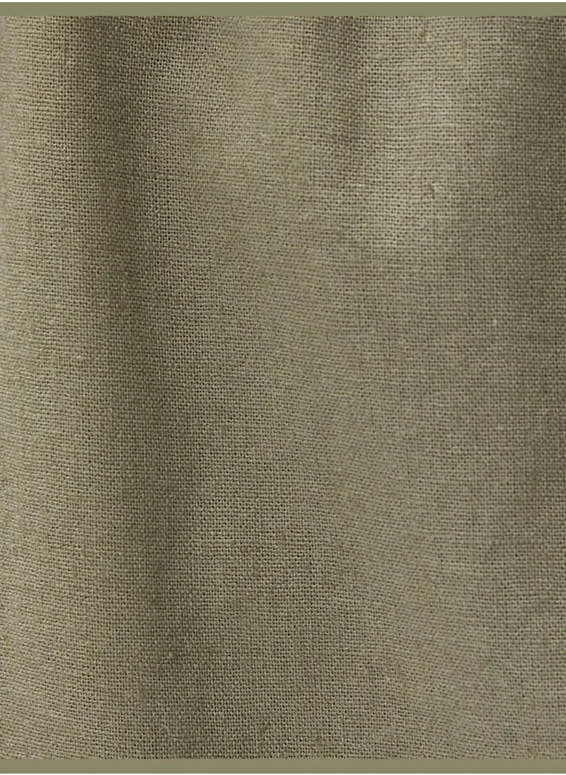 KOTON Linen Blend Cargo Trousers Pockets Drawstring