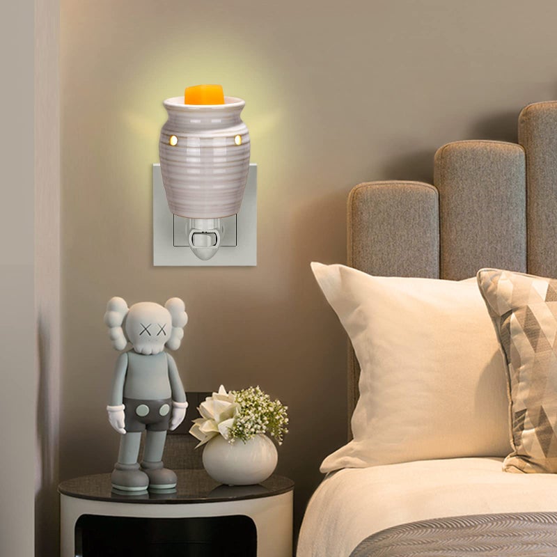 STARMOON STAR MOON Ceramic Pluggable Wax Melt Warmer, Diffuser for Fragrance Oil, Candle Melter Plug in Wall for Home, Office and Spa, Ideal Gifts, with Two Bulbs - Image 3
