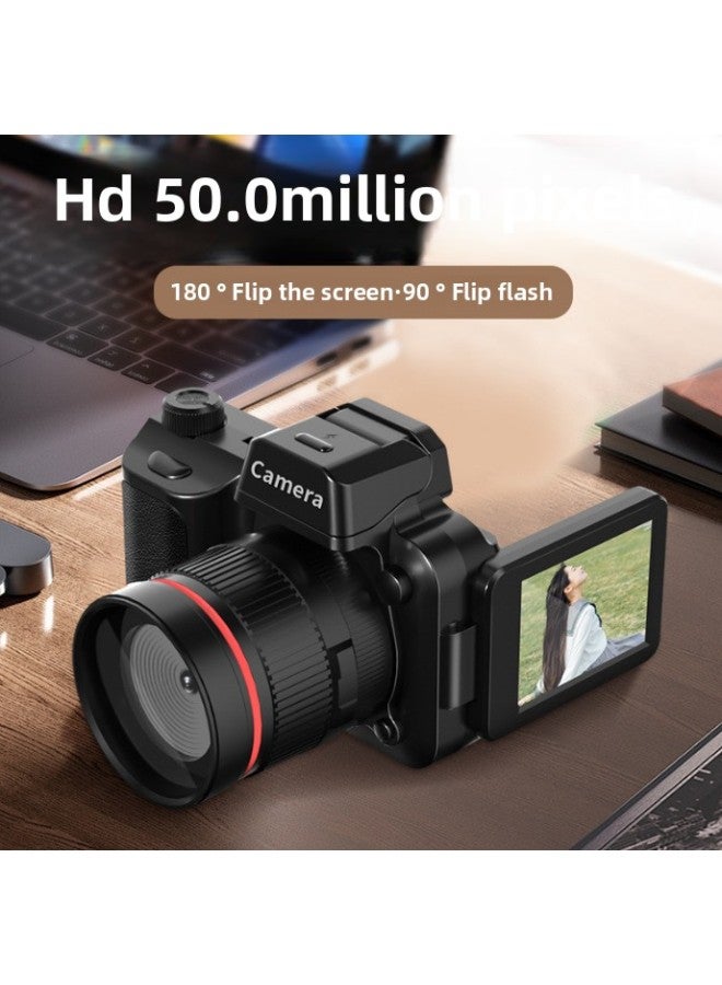 Generic E-commerce Hot-selling High-definition 50.0million Slr Digital Camera Entry-level Retro Photography Old-fashioned Slr Card Machine-Body Color:8G Memory Card  - Image 1