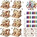 Poen 8 Set Christmas Gingerbread House Kit Bulk Prebuilt Mini Gingerbread House Kit Fun DIY Cardboard Christmas Craft Supplies for Holiday Party DecorationStylish Style - Image 3