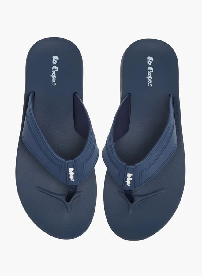Lee Cooper Mens Logo Print Slip-On Flip Flops