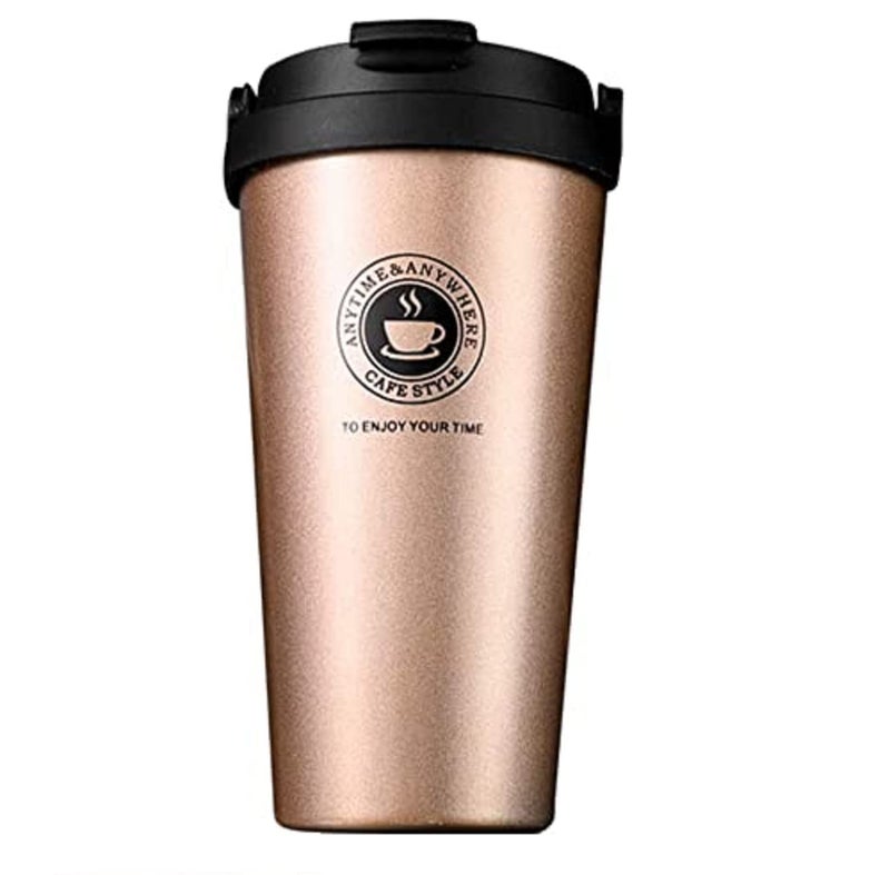 VAKTAVYA Coffee Mug 500ML Insulated Coffee Cups Double Walled Travel Mug Vacuum Insulation Stainless Steel Car Coffee Mug with Leakproof Lid Reusable Thermal Cup for Hot Cold Drinks Coffee Tea Beer - Image 1