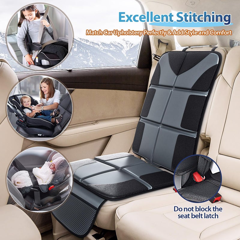 Gimars Car Seat Protectors, 2 Pack XL 5-Layer Thickest EPE Waterproof Protectors with 600D Fabric, Nonslip Backing, Storage Pockets for SUV, Sedan, Truck, Leather Seats (Gray) - Image 3
