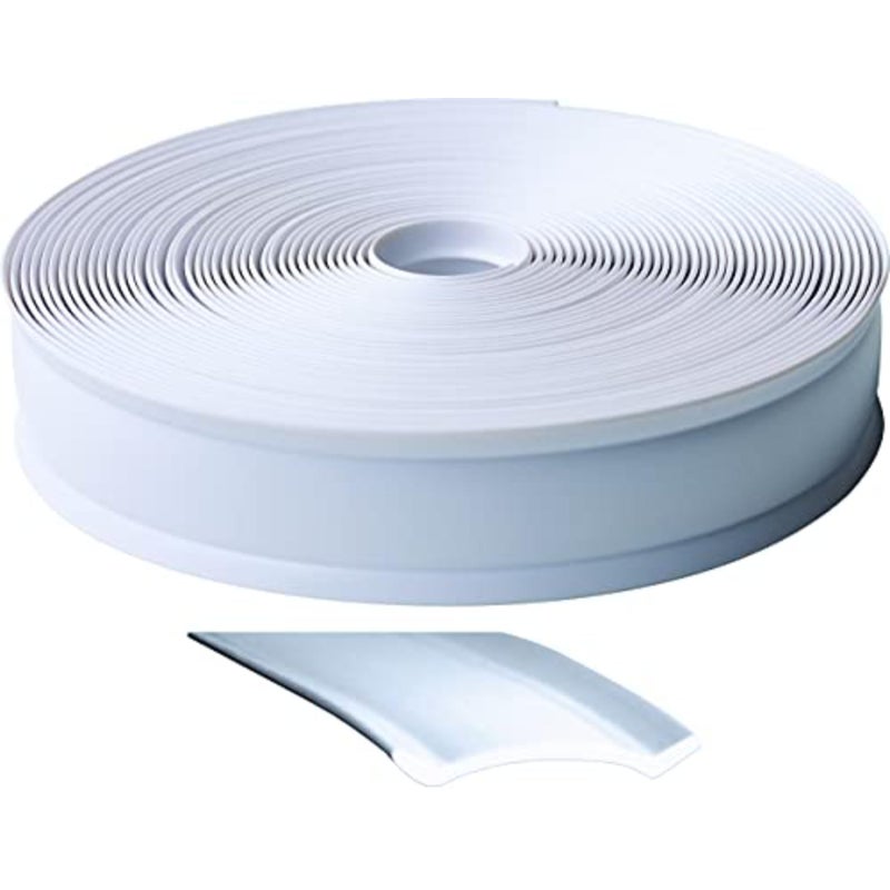 RV Designer 1 Inch Wide Vinyl Trim Insert for RVs Flexible Molding Exterior Use and Roof Edge Molding Ideal for Travel Trailers and Campers Heavy Duty 100 Foot Roll White