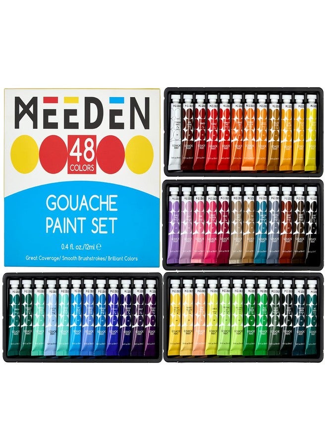 MEEDEN Gouache Paint Tube Set - 48 x 12ml (0.4 oz) Colors Art Paint Supplies for Artists Students Beginners - Rich Pigment Art Paints for Canvas Painting - Image 1