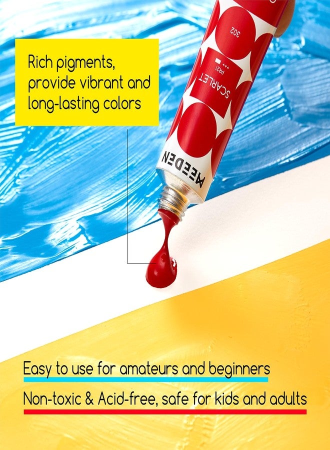 MEEDEN Gouache Paint Tube Set - 48 x 12ml (0.4 oz) Colors Art Paint Supplies for Artists Students Beginners - Rich Pigment Art Paints for Canvas Painting - Image 4