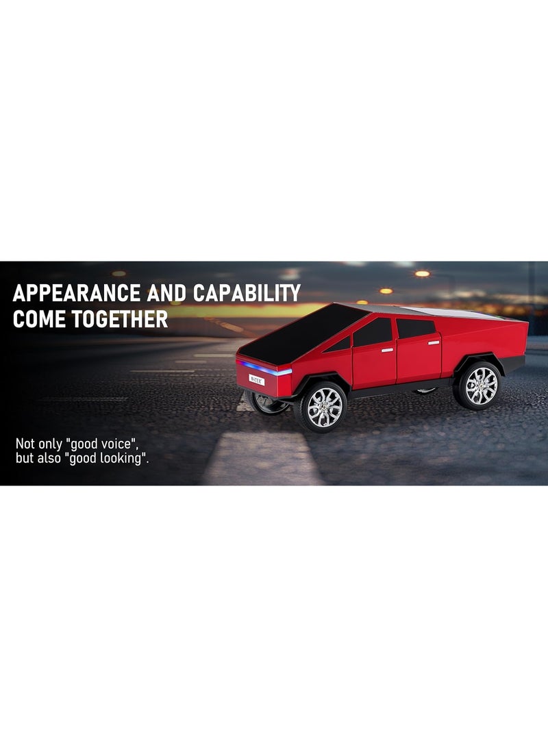 WSTER Tesla Cyber Truck Car Shaped Bluetooth Speaker WS 580 with Display Screen HD Sound, TWS Stereo Pairing, FM Radio, LED RGB Lights, Builtin Mic for Hands-Free Calls, Perfect Gift for Car Enthusiasts - Image 3