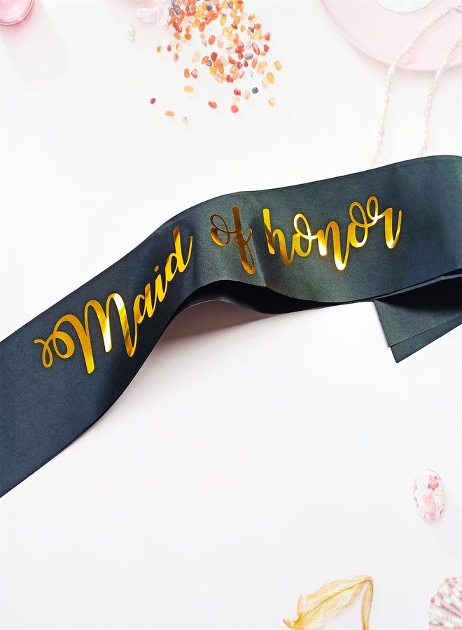 ماجنوسون جاردن وشاح وصيفة الشرف من ماغنوسون جاردن، وشاح أسود وذهبي لحفلة توديع العزوبية، زينة حفل توديع العزوبية، إكسسوارات حفل الزفاف، أفكار هدايا لطلب مساعدة وصيفة الشرف الرئيسية - Image 4