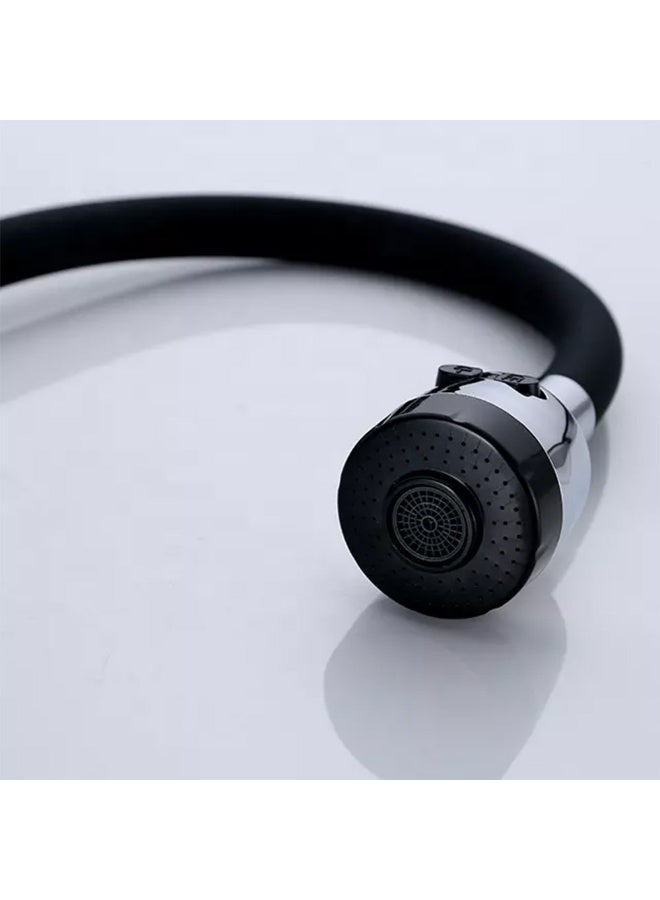 304 Stainless Steel Kitchen Sink Faucet with Flexible Pipe – Dual Function Sprayer – Black Finish – Single Handle – 360° Swivel Spout - Image 2