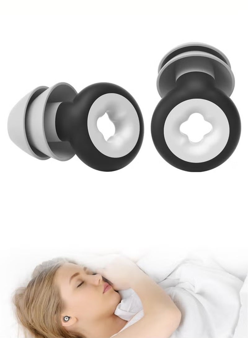 joyzzz Ear Plugs for Sleeping Noise Cancelling, Immersive Silicone Noise Cancelling Earplugs for Sleeping, Studying, Working, Traveling, Swimming (-33dB) (Black)  - Image 1