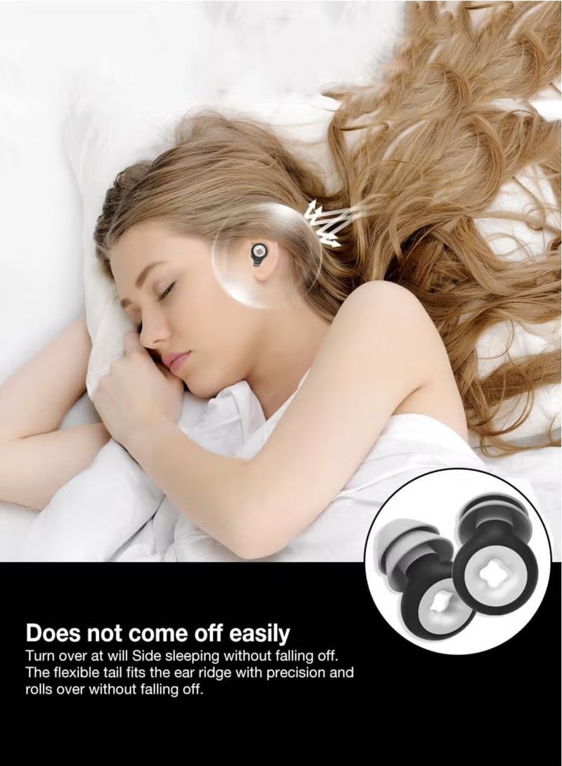 joyzzz Ear Plugs for Sleeping Noise Cancelling, Immersive Silicone Noise Cancelling Earplugs for Sleeping, Studying, Working, Traveling, Swimming (-33dB) (Black)  - Image 2