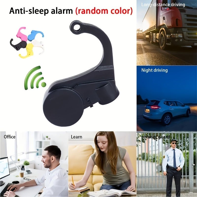 Black Anti Sleep Alarm Driver Reminder Stay Awake Alert Essential Car Safety Device - Image 4