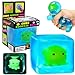 YVBBHE Blue Squeeze Cube with Luminous Octopus InsideSquishy Stress Fidget Gummy Toys Glow in The Dark Animal Maltose Sensory Toys for Kids Autism Stress Balls for Anxiety Stress Relief - Image 2