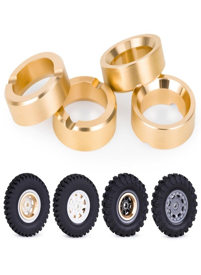 إطارات محور جنط نحاسية مقاس 0.7 بوصة لسيارات AXIAL SCX30 Ford Bronco 4X4 SCX30 Jeep Wrangler JLU 4X4 RC Crawler Car Upgrade Parts (أوزان عجلات نحاسية) - Image 1
