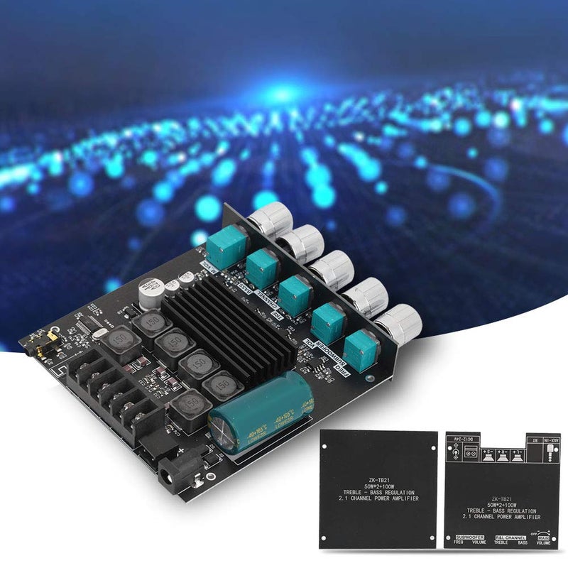 Wal front ZK-TB21 High Power Amplifier Board 2.1 Channel Bluetooth Digital Amplifier Board - Image 5
