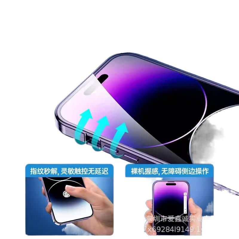 غطاء MagSafe بGlass باللون أزرق لـ iPhone 15 / 15 Plus / 15 Pro / 15 Pro Max مع مغناطيسي ومقاوم لبصمات الأصابع مع مقاوم للصدمات مع حماية من السقوط للاستخدام الخارجي سهل الحمل - Image 5